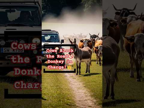 STUCK IN A COW JAM 🐮🐾  #offroad @Nissan #cow #donkey @mahyarcamp #nature #Documentary