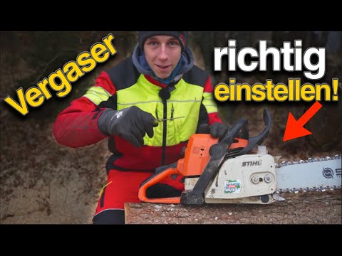 Motorsägen Vergaser richtig einstellen in 60s! Ganz einfach!