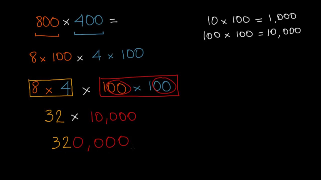 Estrategias para multiplicar múltiplos de 10, 100 y 1000 | Khan Academy en Español