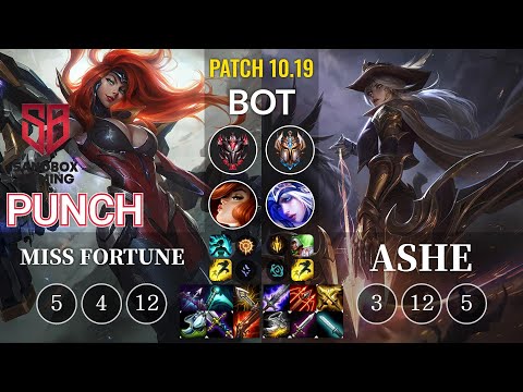 SB Punch Miss Fortune vs Ashe Bot - KR Patch 10.19