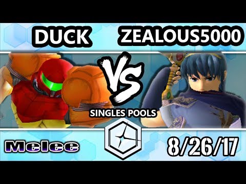 Shine 2017 SSBM - P1 | Duck (Samus) vs Zealous5000 (Marth) - Smash Melee Pools