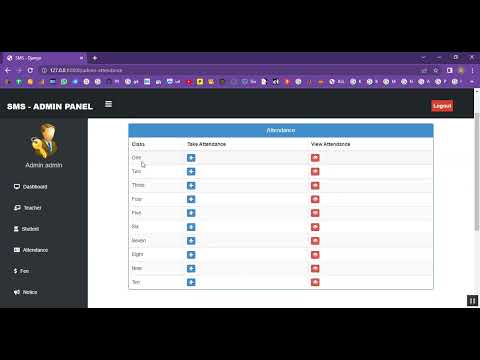 Student Record Information on Teachers in Django Python