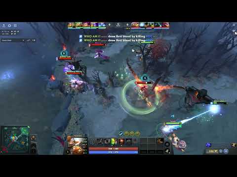 Techies - saves IO helps get first blood