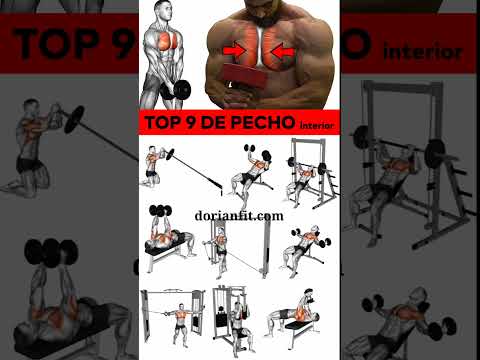 🔝 9 MEJORES EJERCICIOS para la parte INTERNA del PECHO en el GIMNASIO #pecho #chestworkout