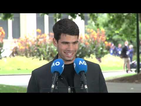 'A dream come true' - Alcaraz shows off Aussie Open trophy after historic win.