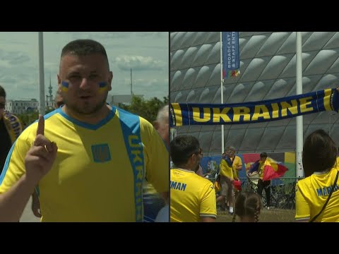 Ukraine fans arrive at stadium for first Euro 2024 match against Romania | AFP