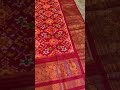 Red Single Ikat Handloom Patola Dupatta with Kanjivaram Border and Pallu