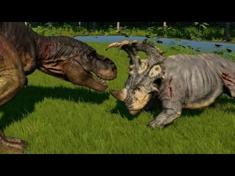 Sinoceratops vs T-Rex, Indominus Rex, Indoraptor, Spinoraptor, Spinosaurus, Giganotosaurus & Carcha