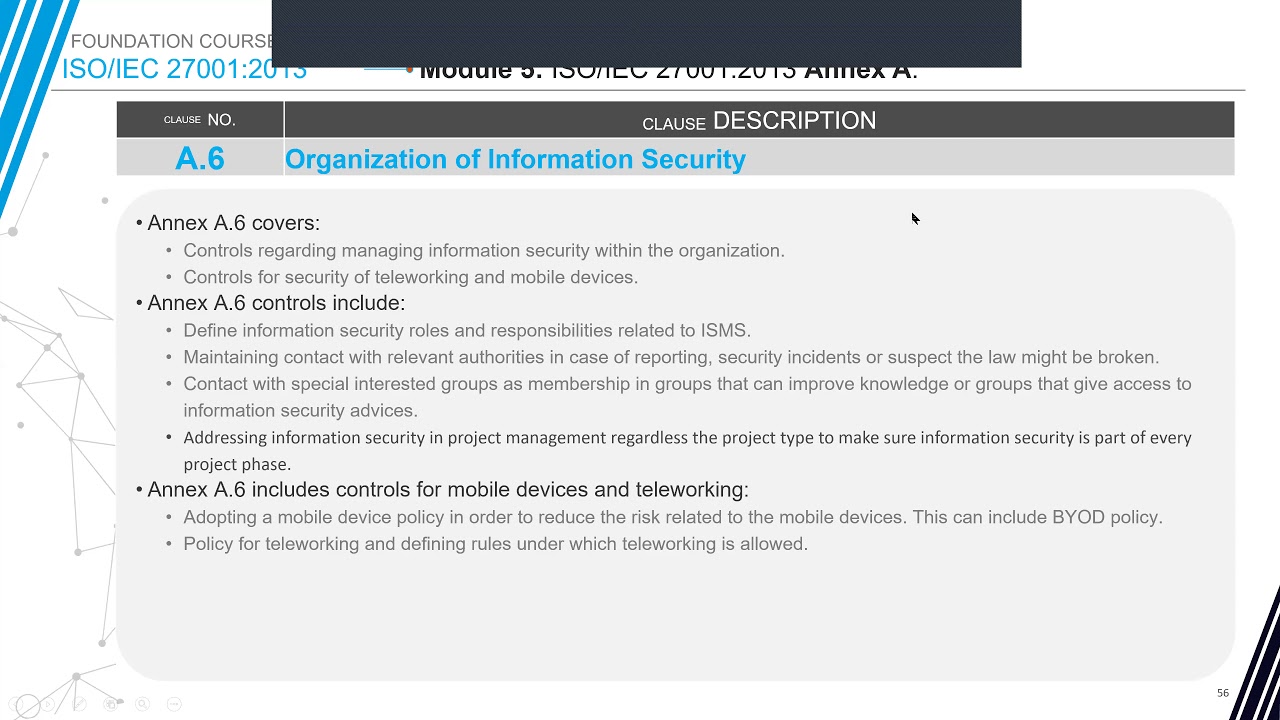 ISO 27001 Annex A 5 to A 9