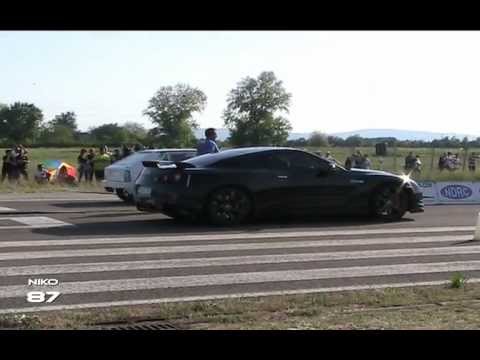 Nissan GTR vs Lancia Delta EVO Drag Race [NIKO87]