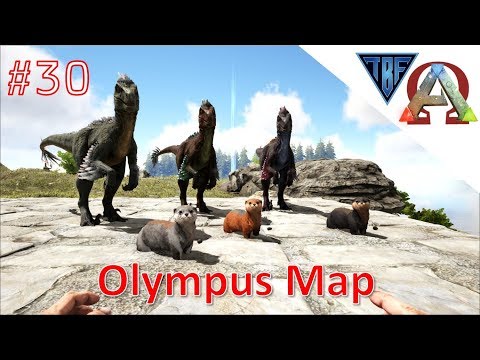 Olympus Map - Taming Otters for Artifacts!  Also some Raptors E30 - Ark Survival Evolved