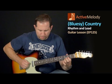 Country Rhythm and Lead Guitar Lesson - Country Blues Guitar Tutorial - EP125
