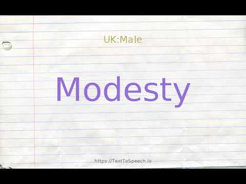 How to pronounce modesty
