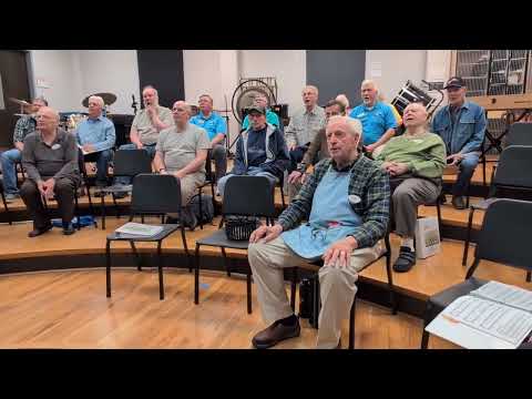 The Spirit of St. Louis Chorus and guests singing ‘Barbara Ann’ at the Spirit of St. Louis Chorus Guest Night 2025 in Hillsboro, MO.
