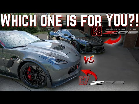 C8 Corvette Z06 VERSUS C7 Corvette Z06! Side by side COMPARISON!