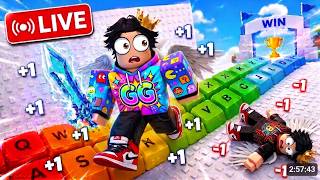 +1 speed keyboard live stream #roblox  #keyboardspeed #foryou