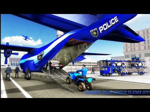 US Transporting Police Hummer in Cargo Plane - Police Car Transporter Simulator - Android Gameplay