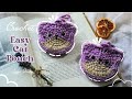 Easy Cute Cat Pouch Crochet Tutorial Beginner Friendly