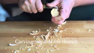 Basic wood carving techniques with the Sloyd knife