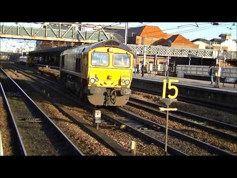 GBRf Railfreight 66732+66711+66728+MSC 66709 - Doncaster 01/12/12