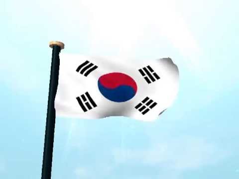 South Korea Flag 3D Free Video