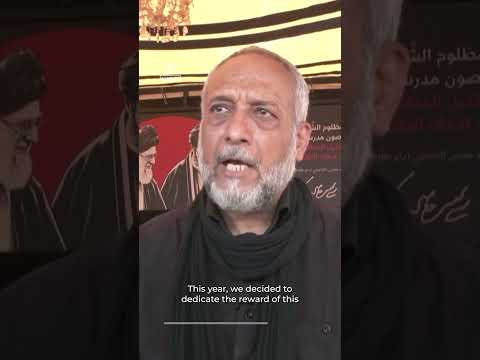 Iranian pilgrims gather in Karbala for Arbaeen pilgrimage | AJ #shorts