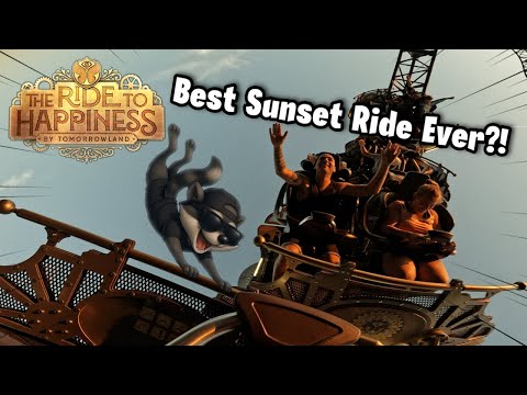 Ride to Happiness Sunset POV 4k 120fps | Extreme Spinner Coaster at Plopsaland