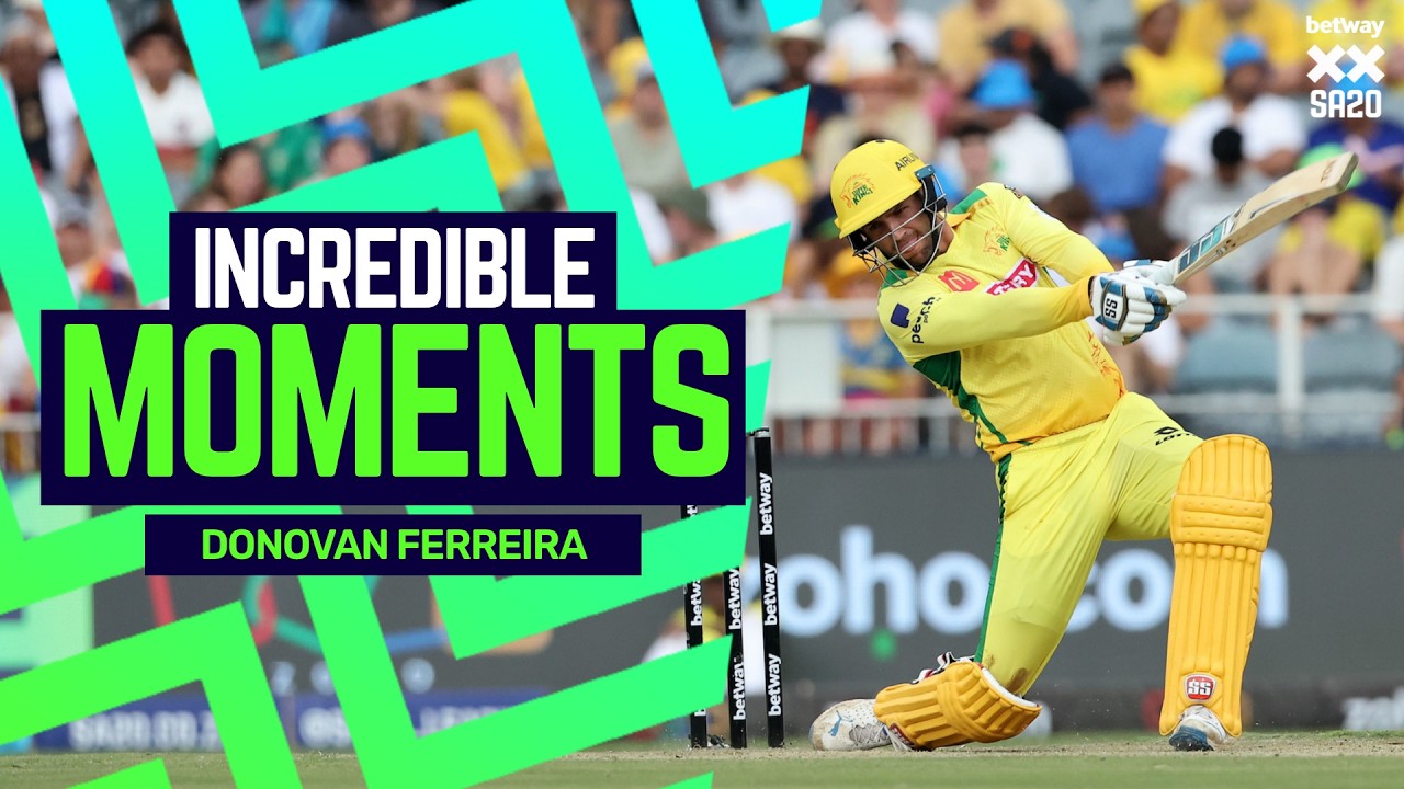 Pure power! Donovan Ferreira's biggest sixes across the seasons | Betway SA20