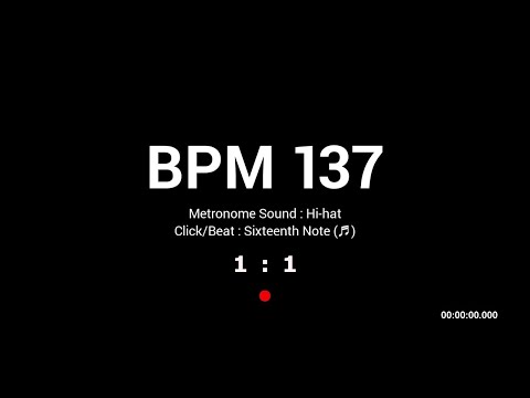 Metronome BPM 137 / Hi-hat / 16th (Closed)