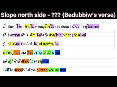 Slope north side - ??? | Bedubbiw’s Verse | Rhymes Highlighted