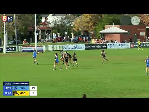 Hostplus SANFLW Prelim Final - Sturt's Ally Ladas with a clever soccer goal