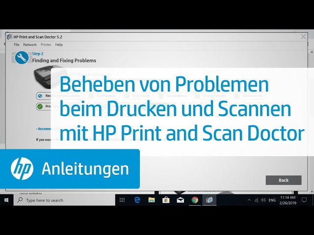 hp print and scan doctor not working