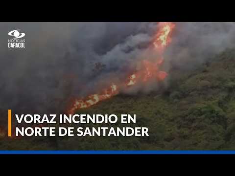 Incendio forestal en Ábrego, Norte de Santander: fuego consume la vegetación del municipio