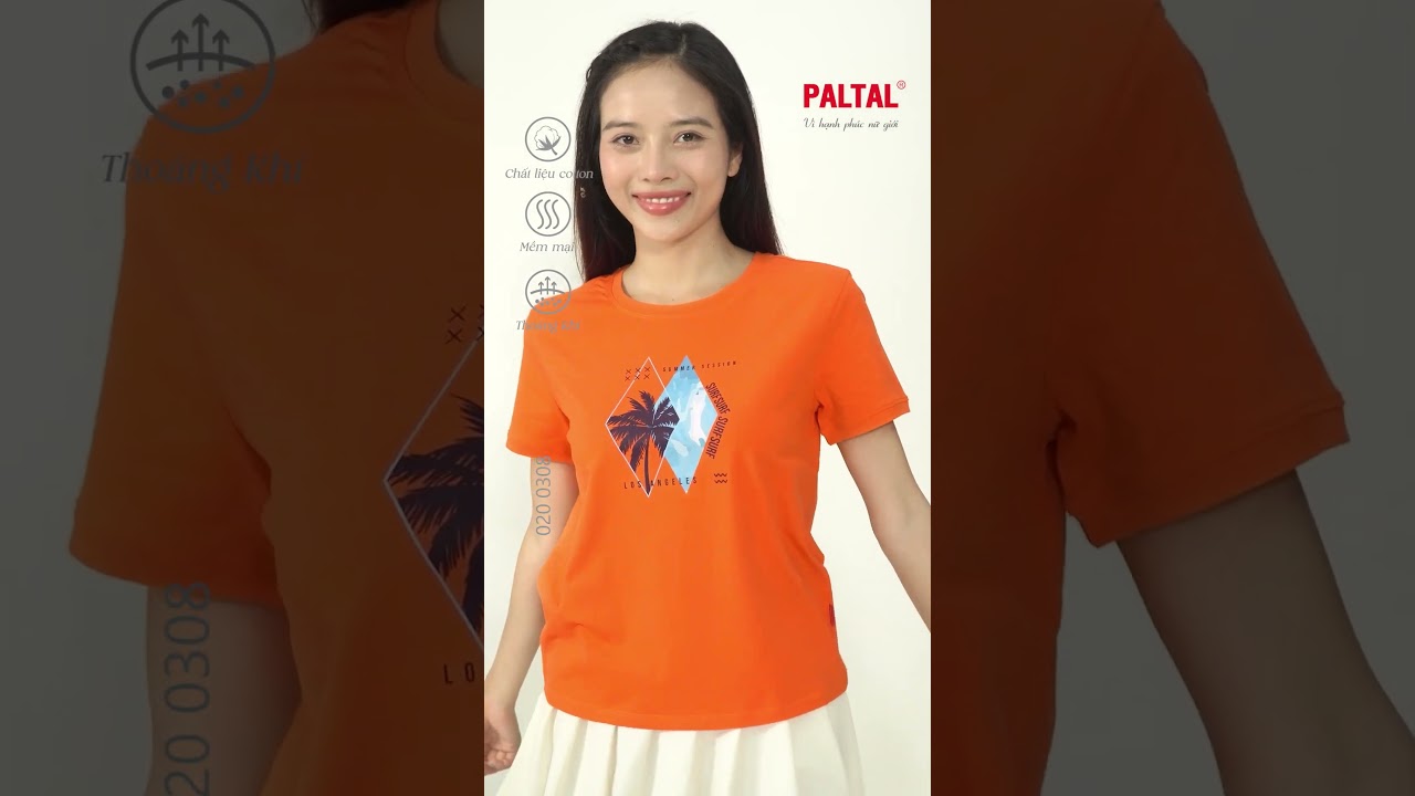 Áo thun nữ tay ngắn form cơ bản chất cotton siêu mát 020p 0308