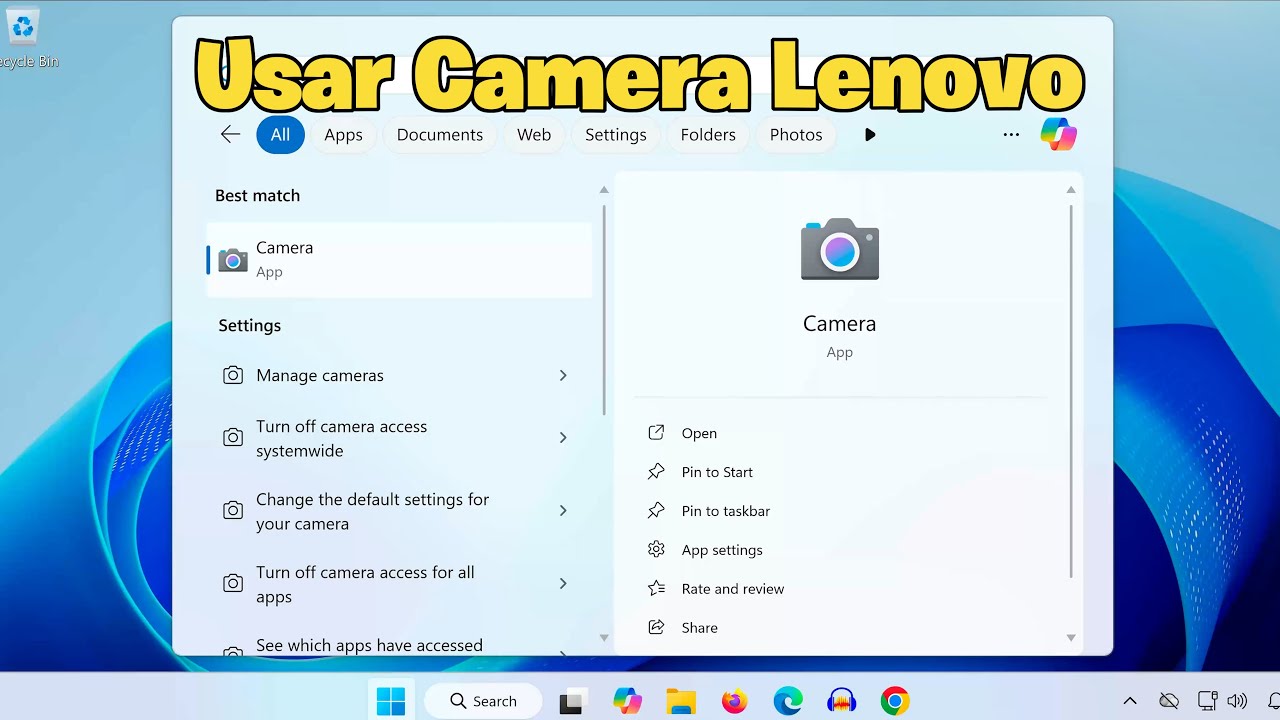 Cómo Usar la Cámara de una Laptop Lenovo | Guía Completa (Windows 10/11)