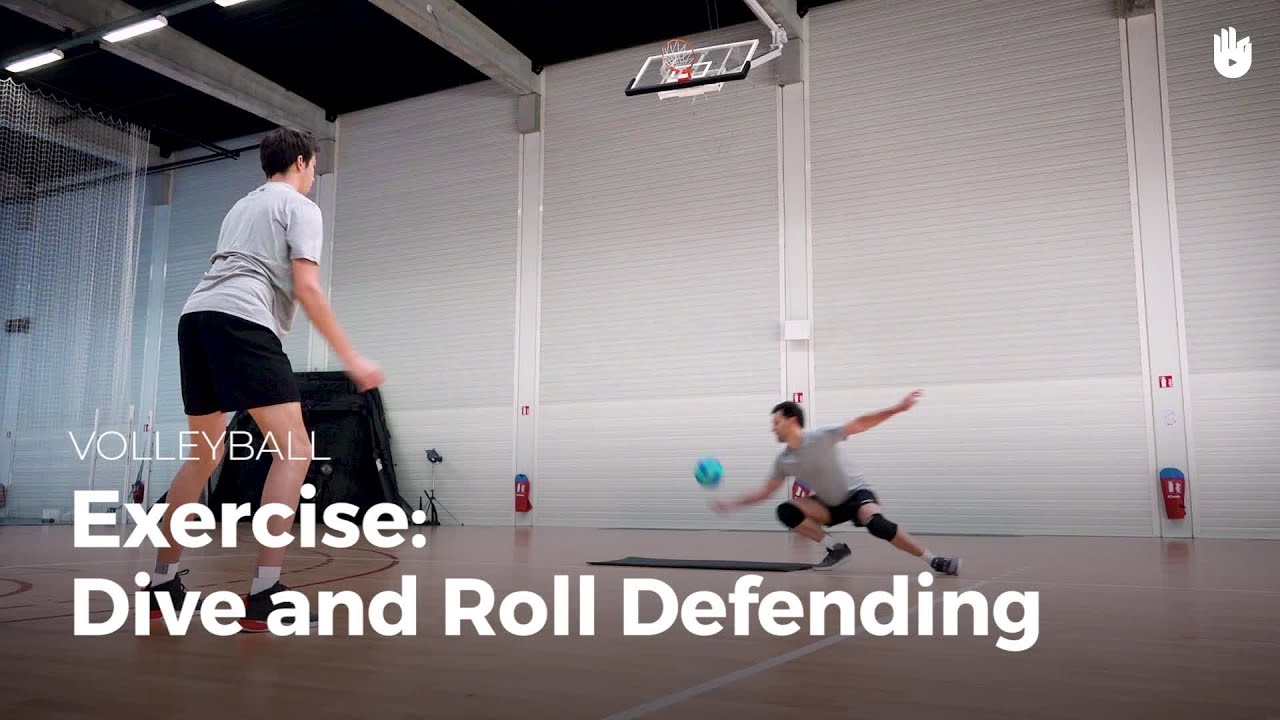 Exercise dive and roll defending Learn to Play Volleyball Sikana