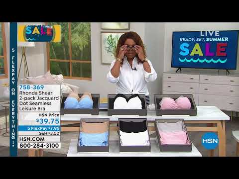 Rhonda Shear 2pack Jacquard Dot Seamless Leisure Bra