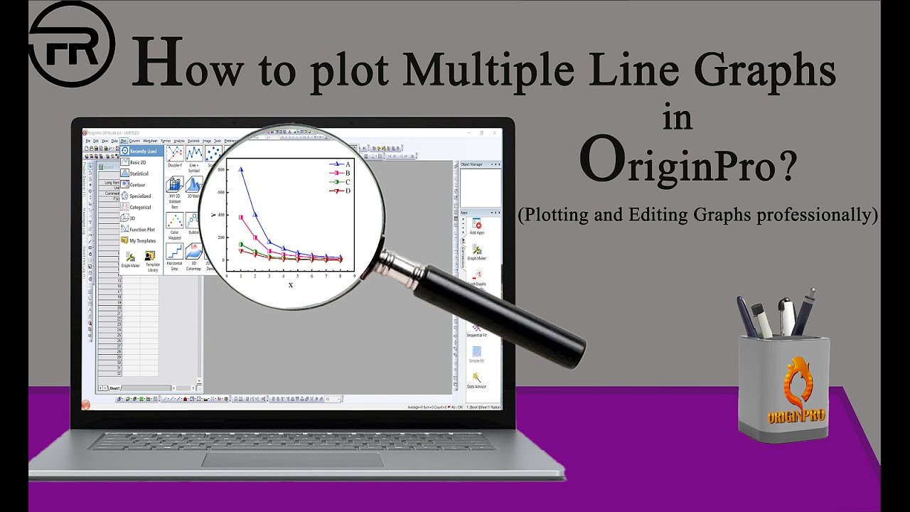 plotting and editing multiple linear graphs (2D) in OriginPro