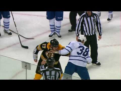 Milan Lucic fights Jay Rosehill w/SlowMo 3/31/11 1080p HD