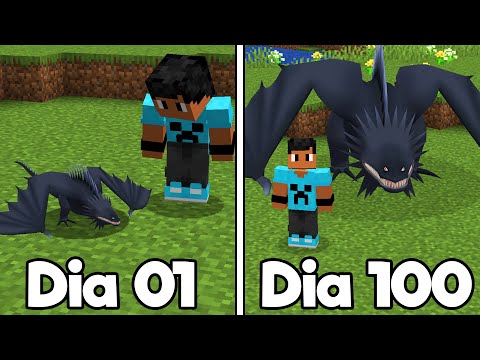 Sobrevivi 100 DIAS no MUNDO DE DRAGÕES no Minecraft - O FILME