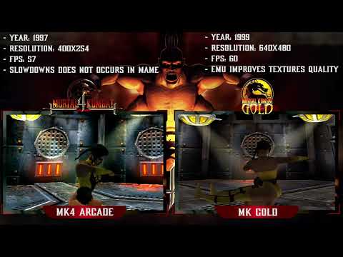 Mortal Kombat 4 Arcade vs Mortal Kombat Gold - Fatality Comparison