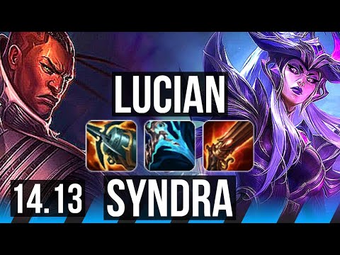 LUCIAN vs SYNDRA (MID) | 63k DMG, Legendary, 24/4/8, 4k comeback | NA Challenger | 14.13