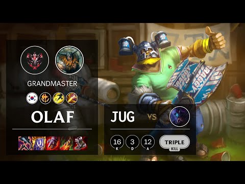 Olaf Jungle vs Rek'Sai - KR Grandmaster Patch 11.23