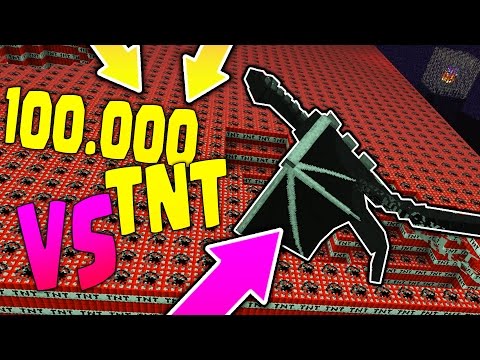 100.000 TNT VS ENDER DRAGON !!! - Minecraft CHALLENGE IMPOSSIBILI