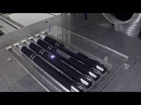 Lasergravur auf Werbe-Kugelschreiber Soft Touch