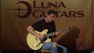 Video thumbnail for Athena 501 Semi Hollowbody in Gloss Natural by Luna Guitars by Luna Guitars