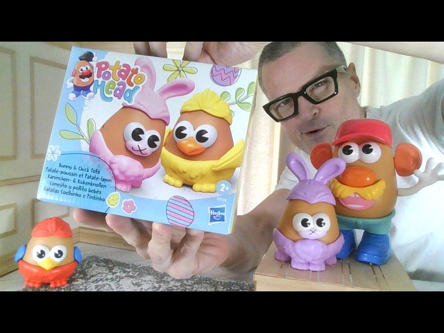 Vídeo relacionado con Potato Head, Conejito y Pollito bebés con 12 Piezas para Combinar, 2 cuerpos de Patata de 7,5 cm con 10 Accesorios, Juguetes preescolares para niños y niñas a Partir de 2 años