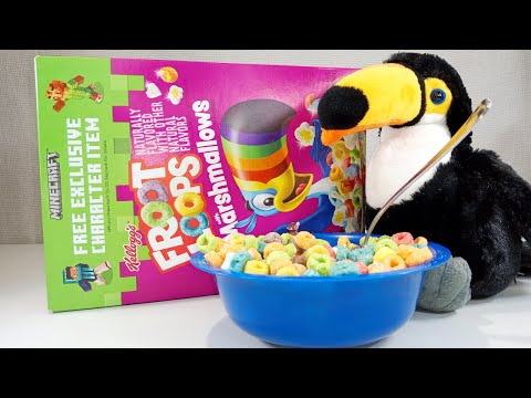 Unboxin Doxin - Kellogg's Froot Loops With Marshmallows Cereal Minecraft Themed