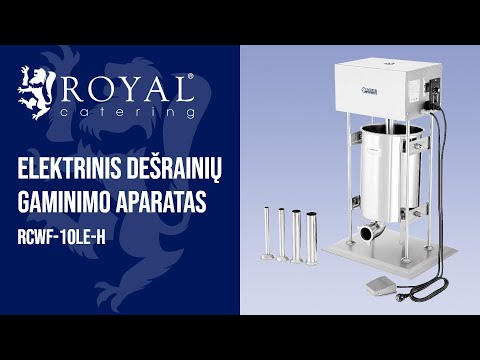 vaizdo įrašas - Elektrinis dešrainių gaminimo aparatas - 10 litrų - elektrinis