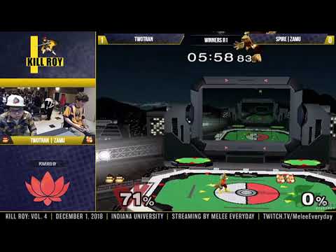 Kill Roy Vol. 4 - Winners R1 - (Donkey Kong) Twotran vs Spire | Zamu (Fox/Sheik)